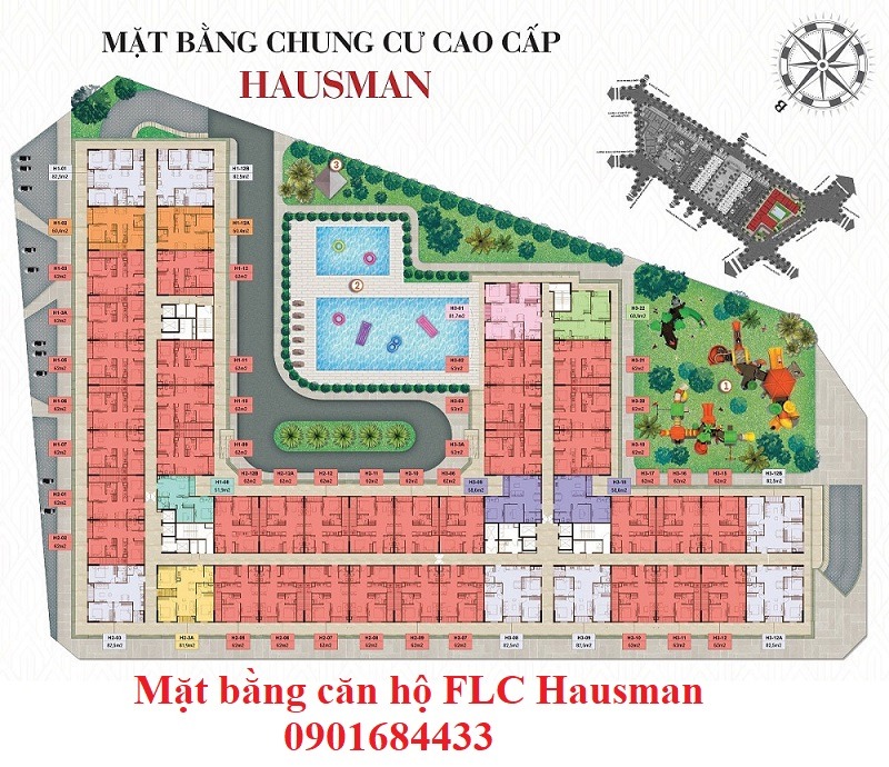Mặt bằng căn hộ FLC Hausman