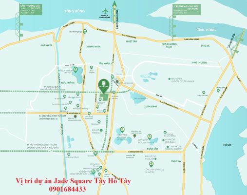 Vị trí dự án Jade Square Tây Hồ Tây