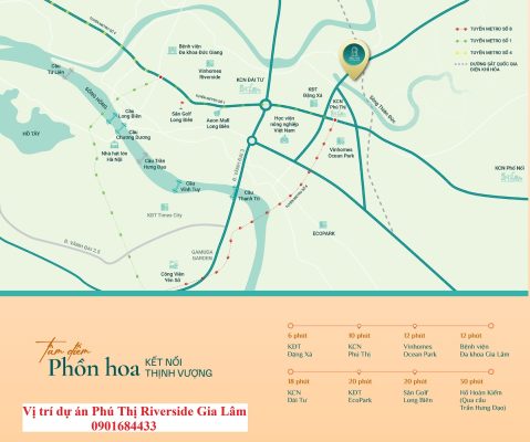 Vị trí dự án Phú Thị Riverside Gia Lâm