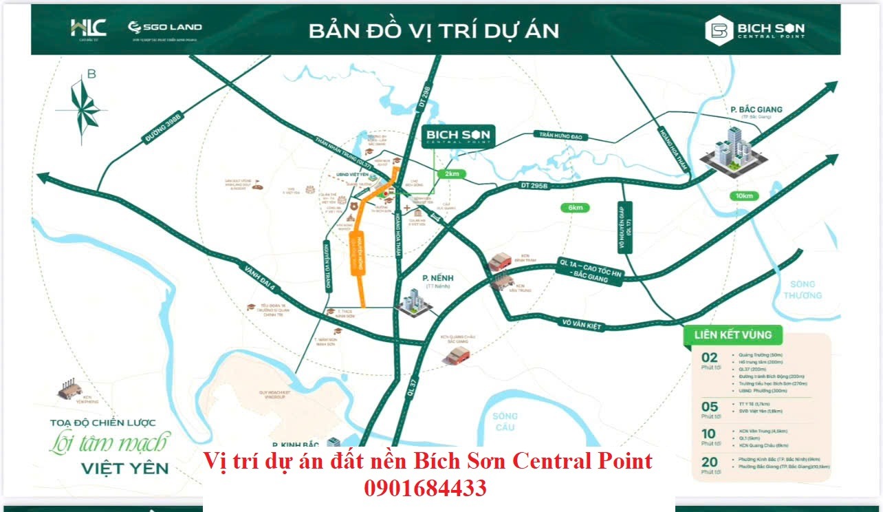 Vị trí dự án đất nền Bích Sơn Central Point