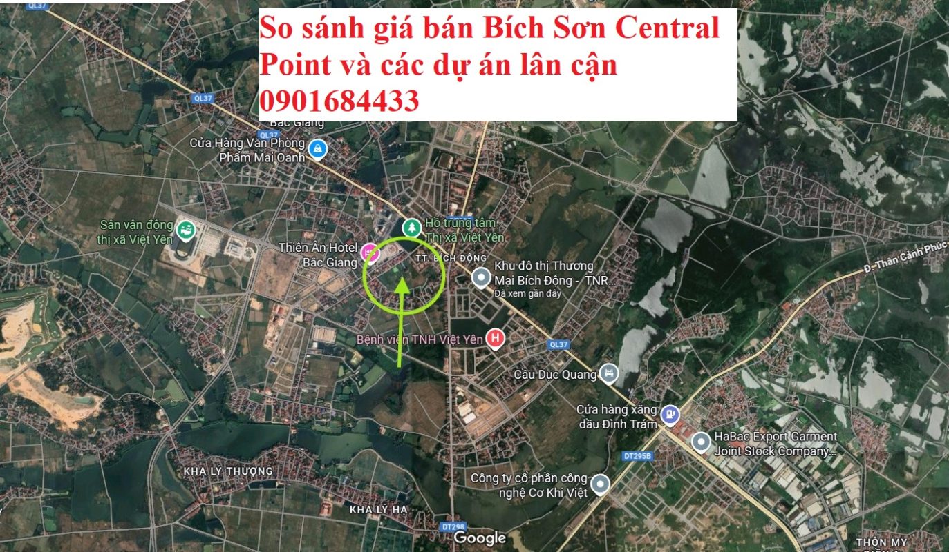 So sánh giá bán Bích Sơn Central Point và các dự án lân cận