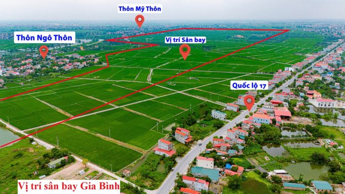 Vị trí sân bay Gia Bình