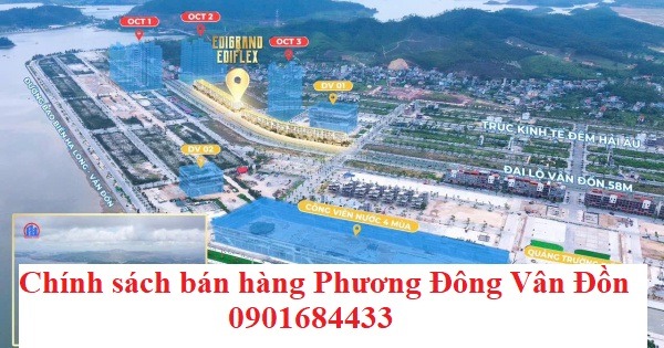 Chính sách bán hàng shophouse đường 58m Phương Đông Vân Đồn