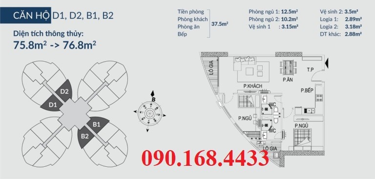 Mặt bằng căn hộ The Queen 360 Giải Phóng - 0901684433