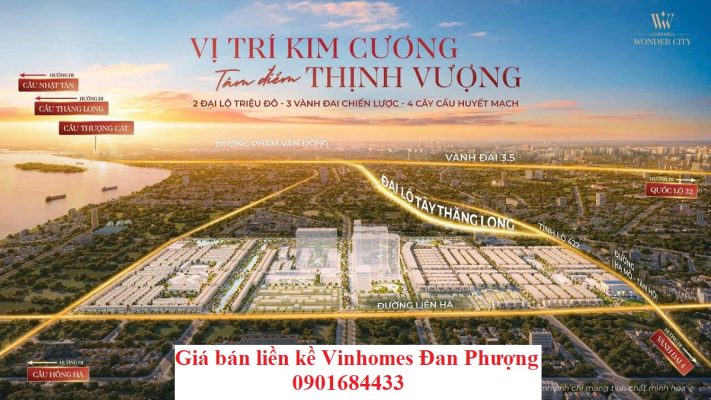 Giá bán liền kề VInhomes Đan Phượng - 0901684433