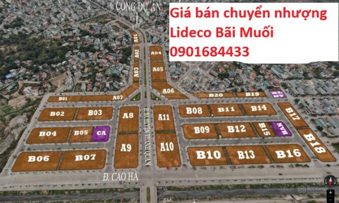 Giá bán chuyển nhượng Lideco Bãi Muối - 0901684433