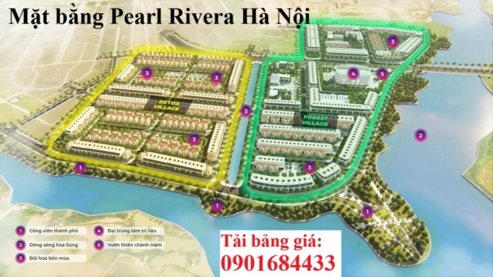Mặt bằng Pearl Rivera Hà Nội - Tải bảng giá: 0901684433