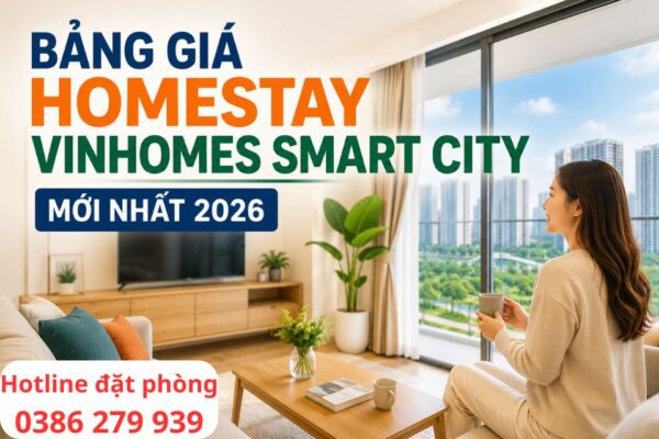 Bảng giá homestay Vinhomes Smart City - Hotline: 0386 279 939