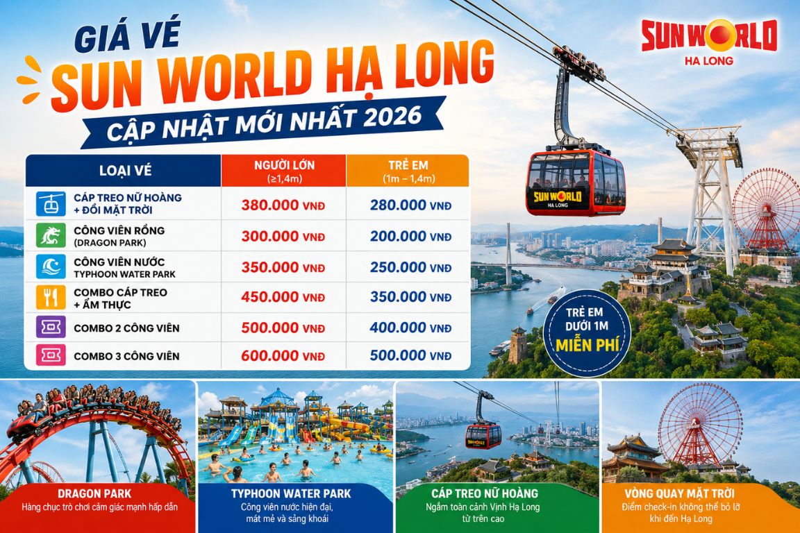 Giá vé Sun world Hạ Long 