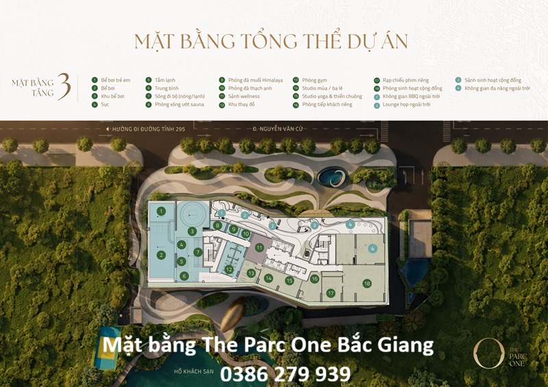 Mặt bằng The Parc One Bắc Giang - Giá bán: 0386 279 939