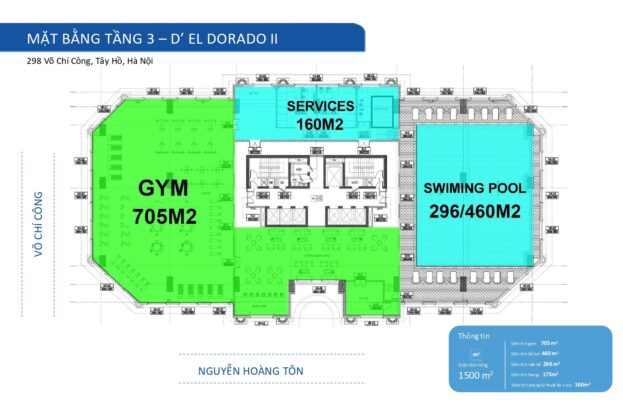 Bán Mặt Bằng Phòng Gym D' El Dorado Tây Hồ - 0386279939