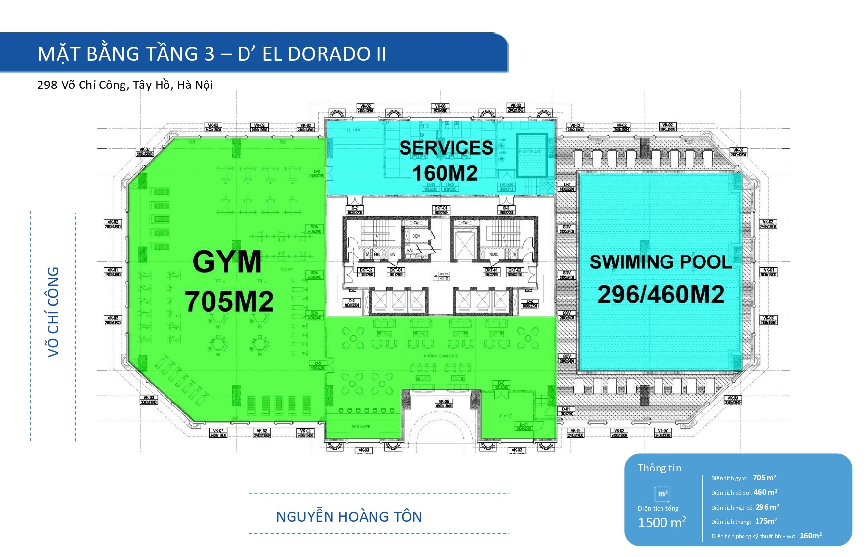 Bán Mặt Bằng Phòng Gym D' El Dorado Tây Hồ - 0386279939