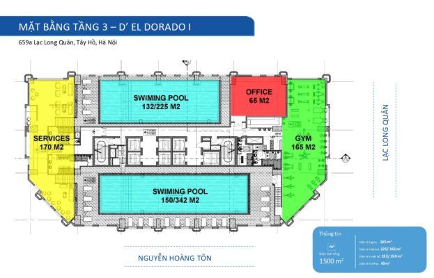 Bán Mặt Bằng Phòng Gym D' El Dorado Tây Hồ - 0386279939