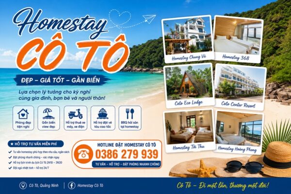 Homestay Cô Tô đẹp giá rẻ - Hotline đặt phòng: 0386 279 939