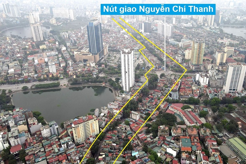 Tiến độ đường vành đai 1 Hoàng Cầu - Voi Phục